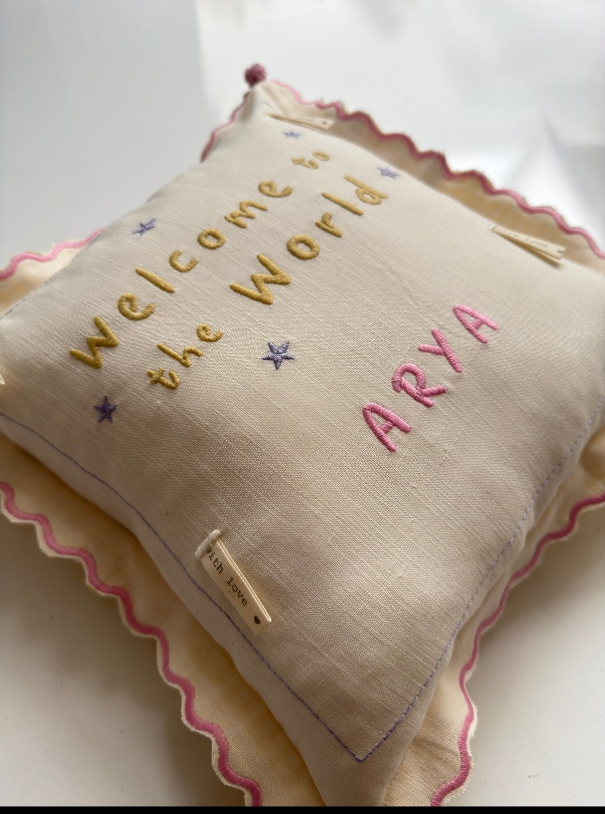 Takı yastığı welcome lila versiyon