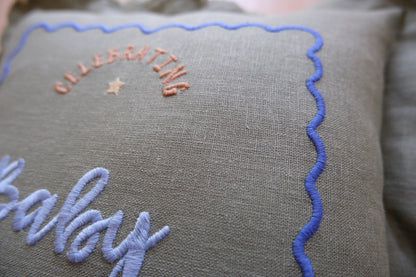 Yeşil bebek odası yastığı