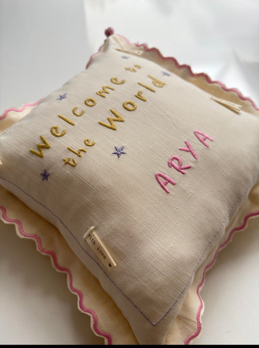 Takı yastığı welcome lila versiyon